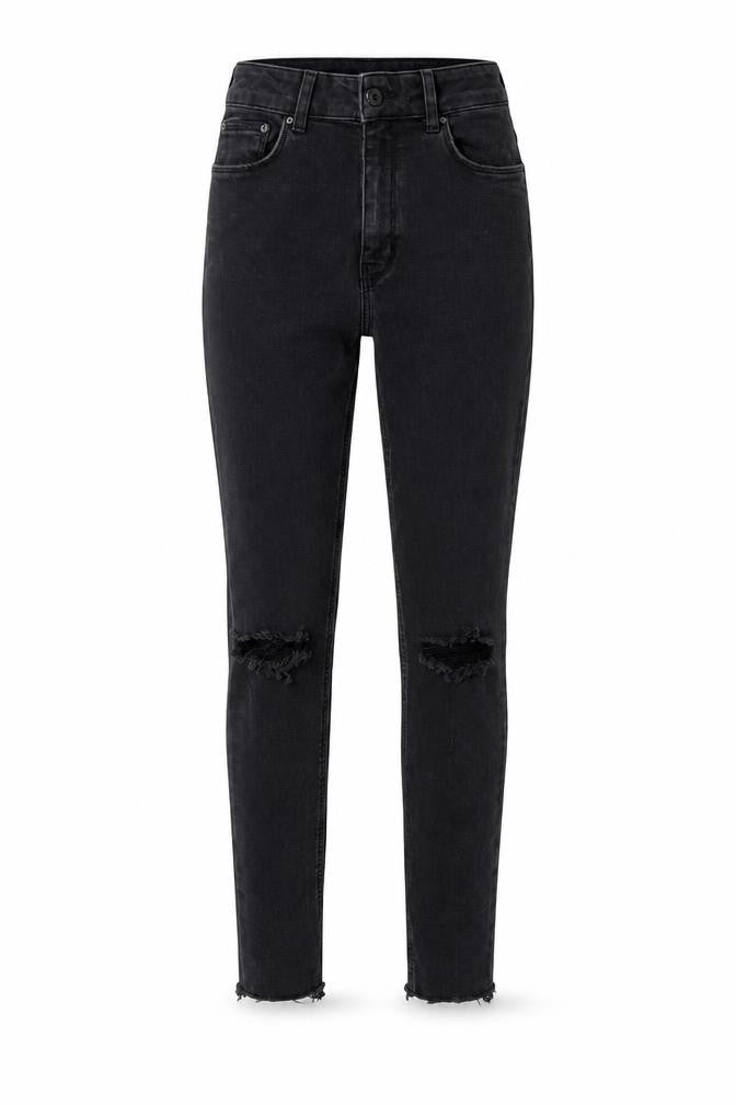 Zara Womens Grey Cotton Skinny Jeans Size 6 L27 in Regular Button