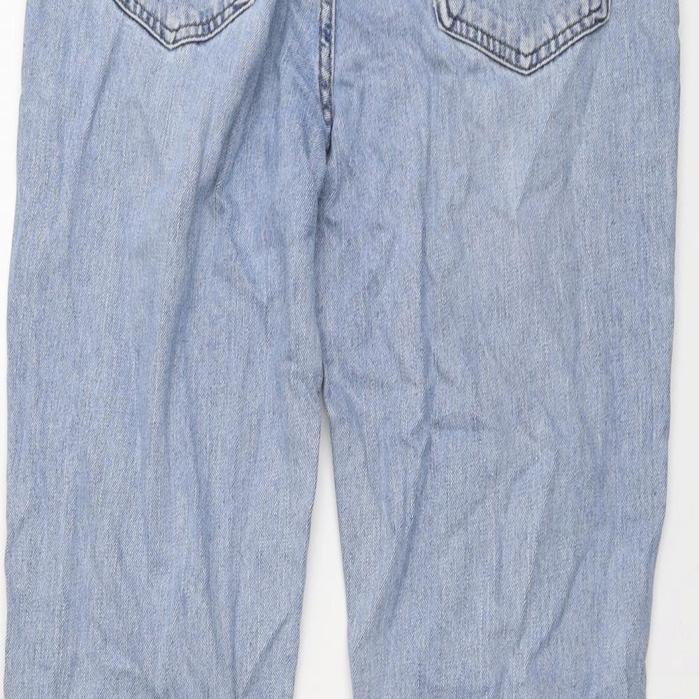 Blue Harbour Mens Black Cotton Straight Jeans Size 34 in L33 in Regular Button