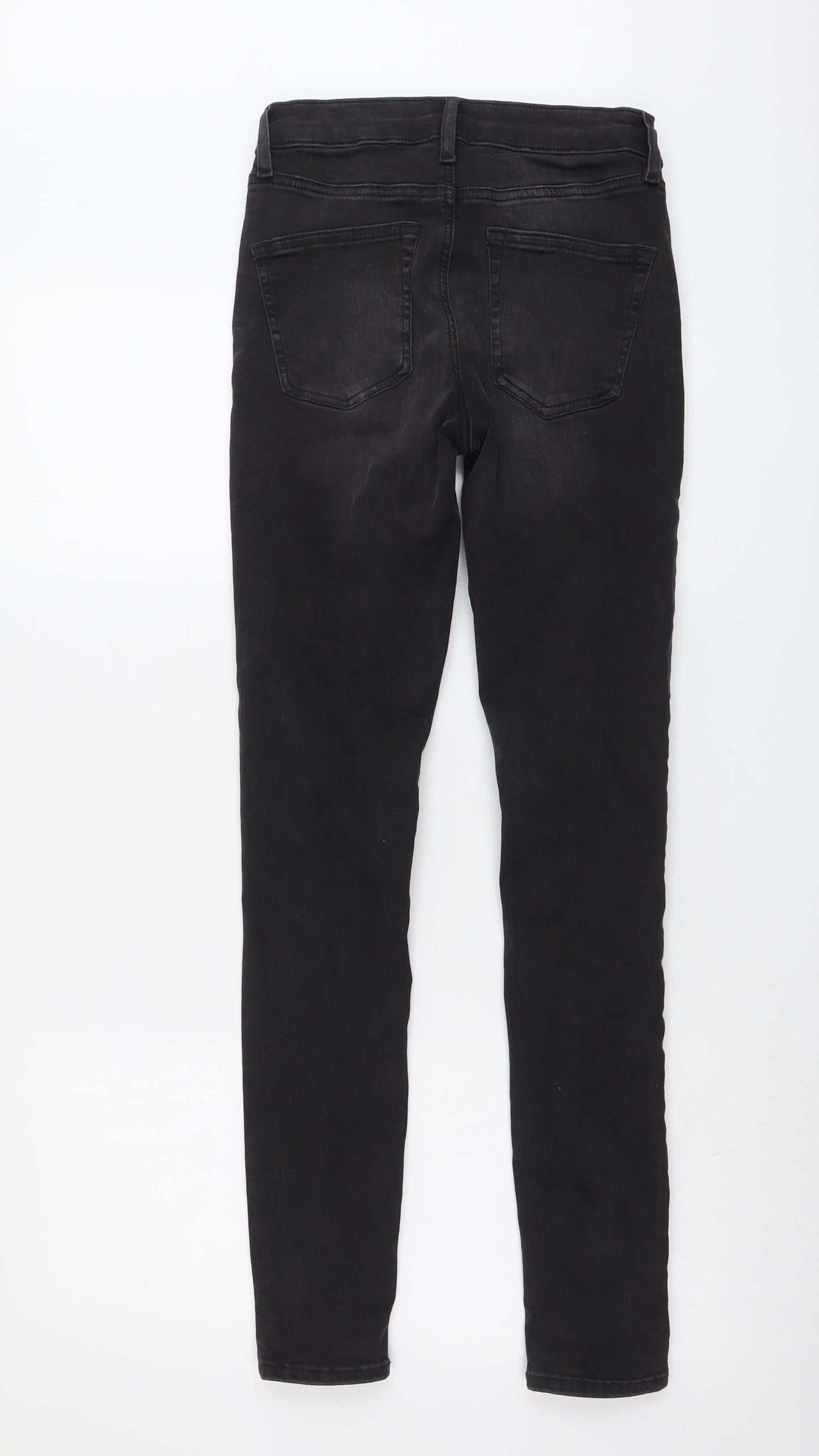 Topman Mens Grey Cotton Skinny Jeans Size 28 in L32 in Regular Button
