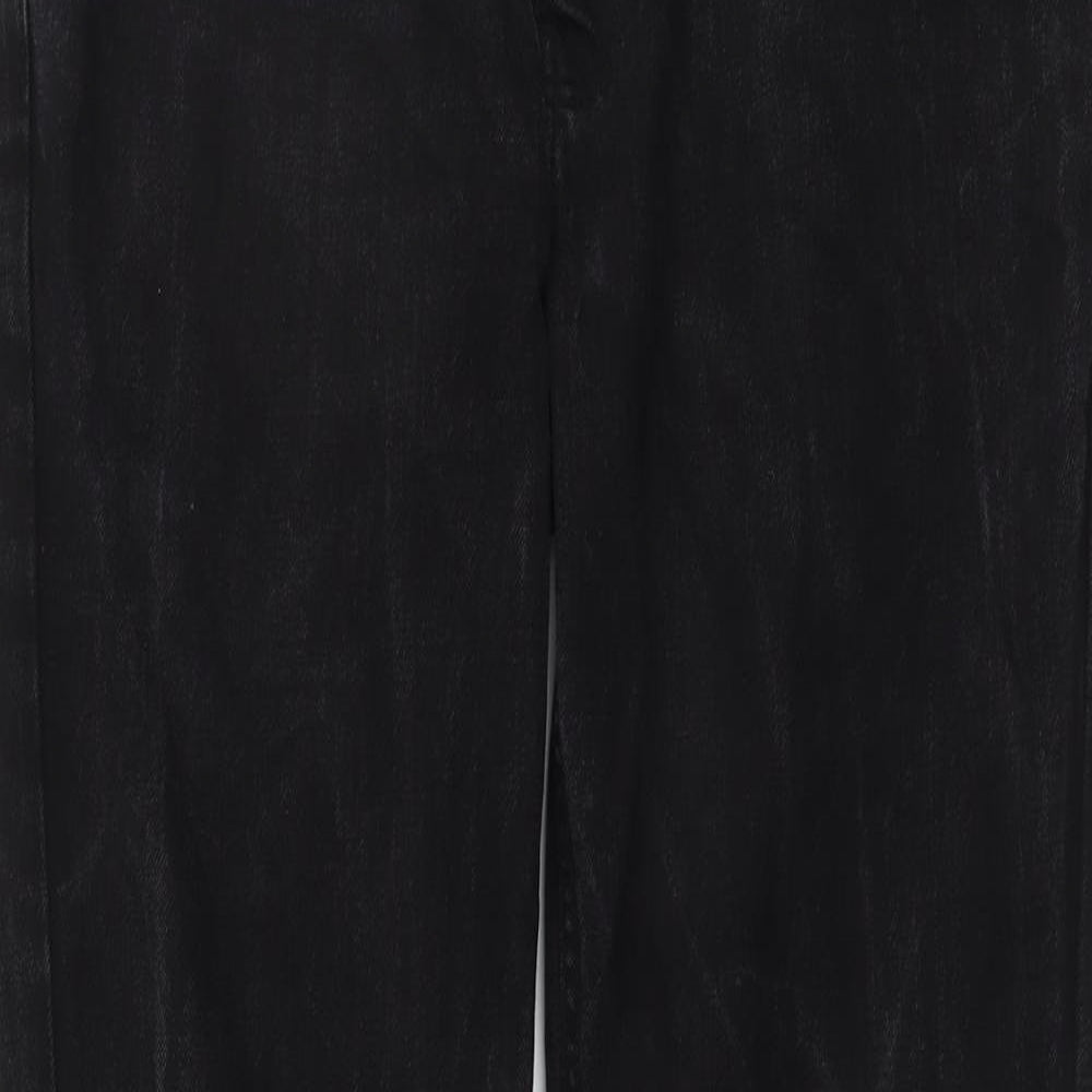 NEXT Mens Black Cotton Straight Jeans Size 32 in L31 in Regular Button