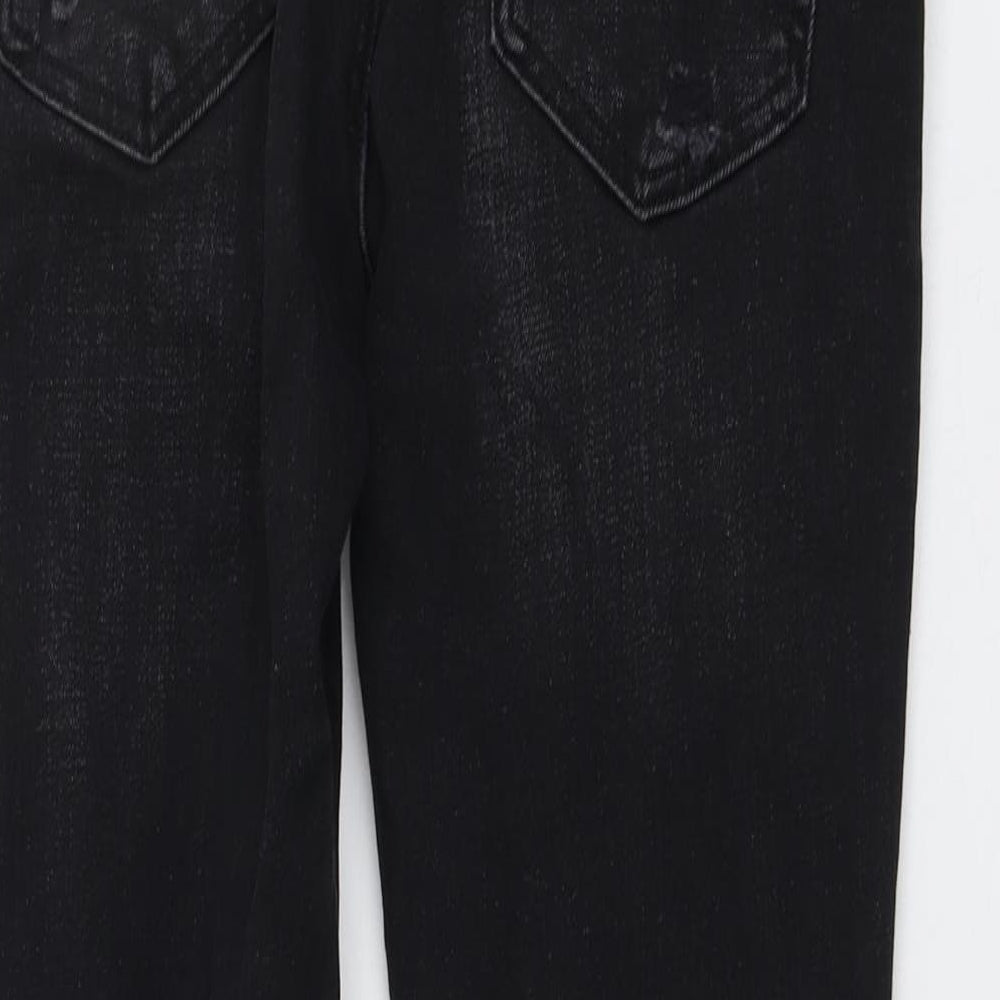 Zara Mens Black Cotton Skinny Jeans Size 30 in L29 in Regular Button