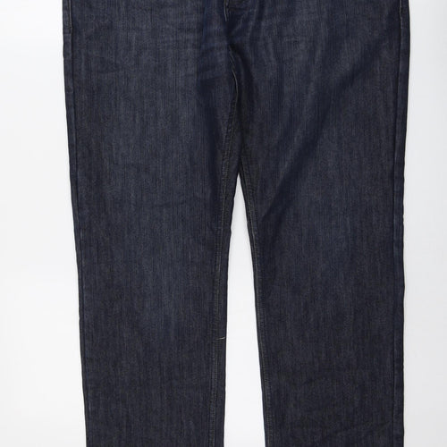 NEXT Mens Blue Cotton Straight Jeans Size 38 in L31 in Regular Button