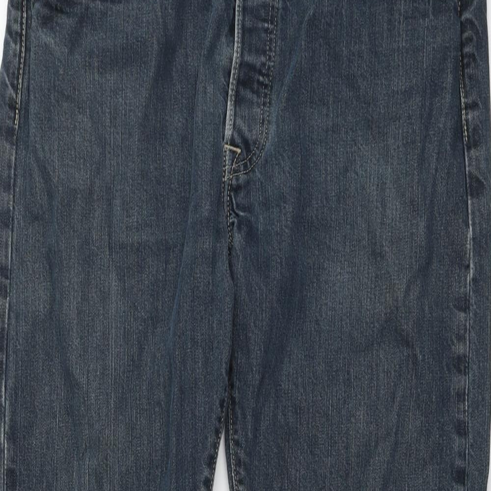 Levi's Mens Blue Cotton Straight Jeans Size 34 in L30 in Regular Button