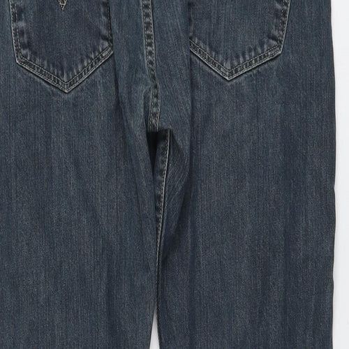 Levi's Mens Blue Cotton Straight Jeans Size 34 in L30 in Regular Button