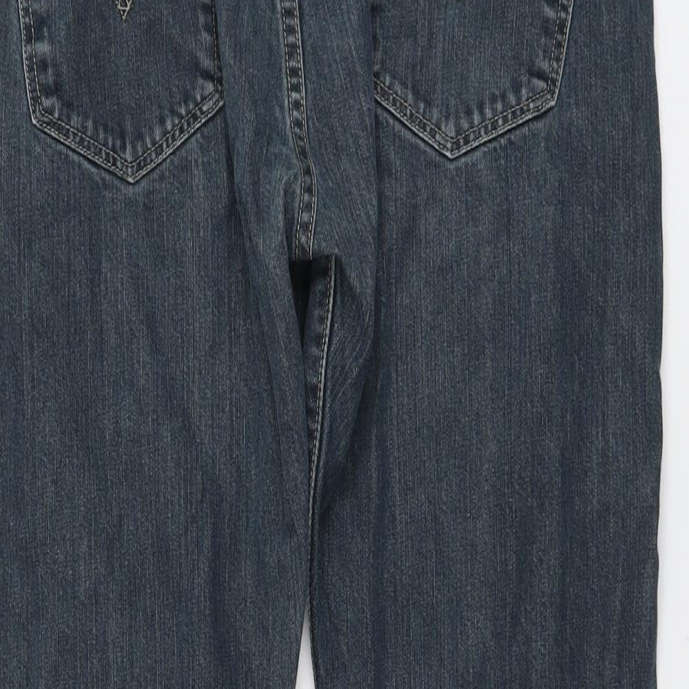 Levi's Mens Blue Cotton Straight Jeans Size 34 in L30 in Regular Button