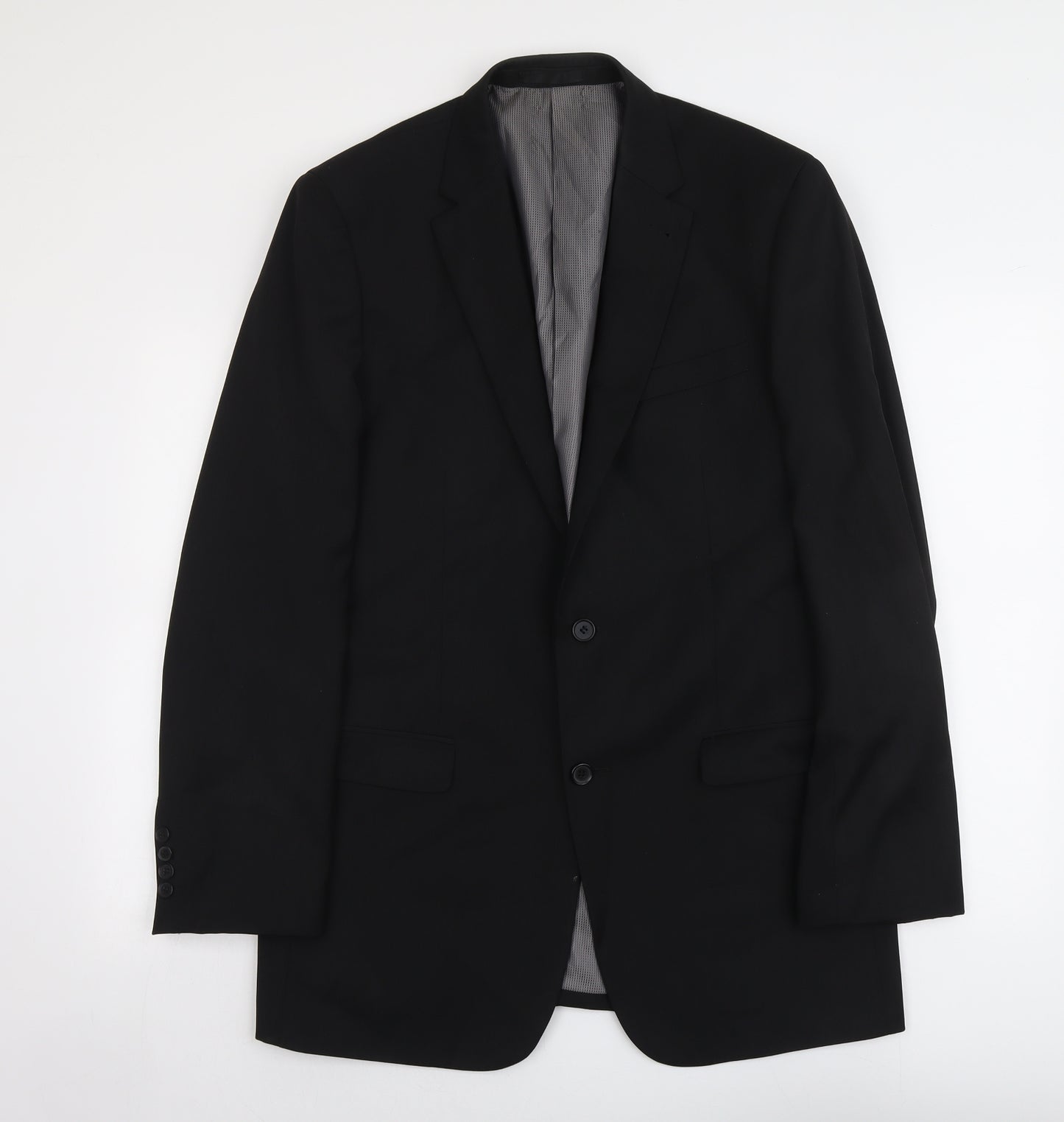 Greenwoods Mens Black Polyester Jacket Suit Jacket Size 42 Regular
