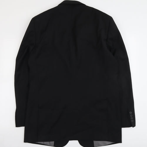 Greenwoods Mens Black Polyester Jacket Suit Jacket Size 42 Regular