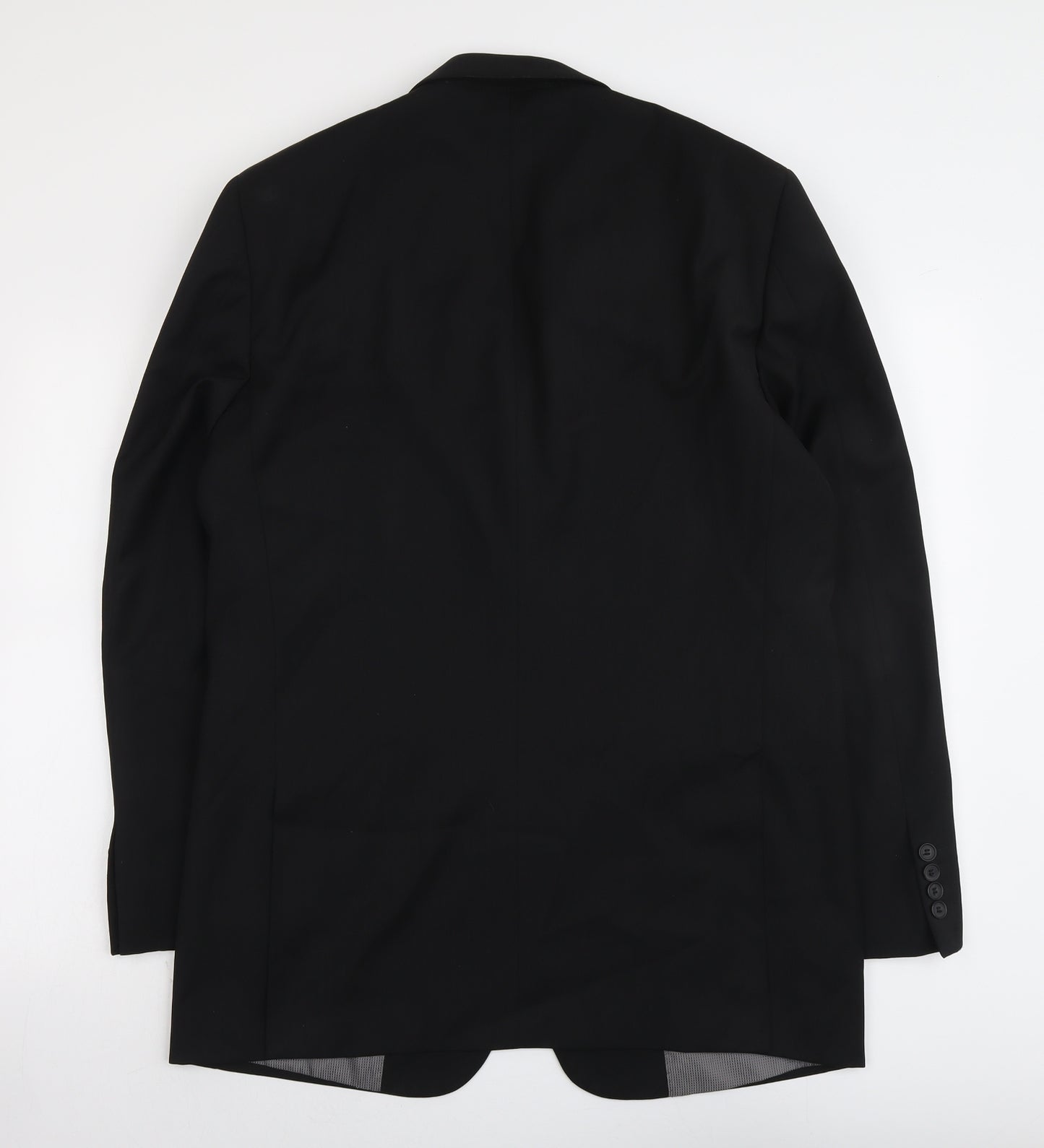 Greenwoods Mens Black Polyester Jacket Suit Jacket Size 42 Regular