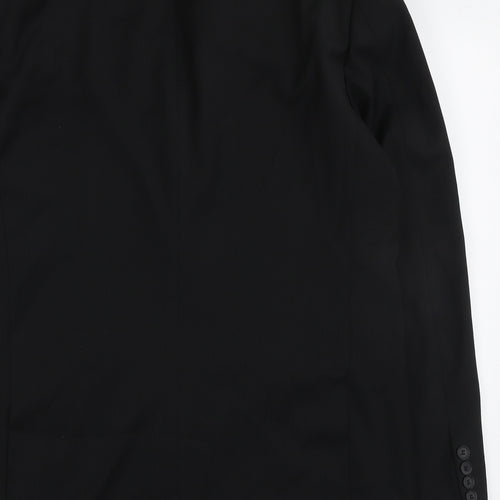 Greenwoods Mens Black Polyester Jacket Suit Jacket Size 42 Regular