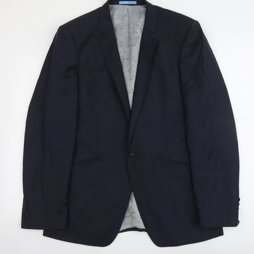NEXT Mens Blue Wool Jacket Suit Jacket Size 40 Regular