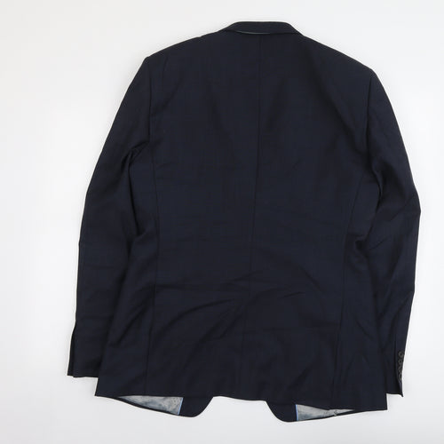 NEXT Mens Blue Wool Jacket Suit Jacket Size 40 Regular