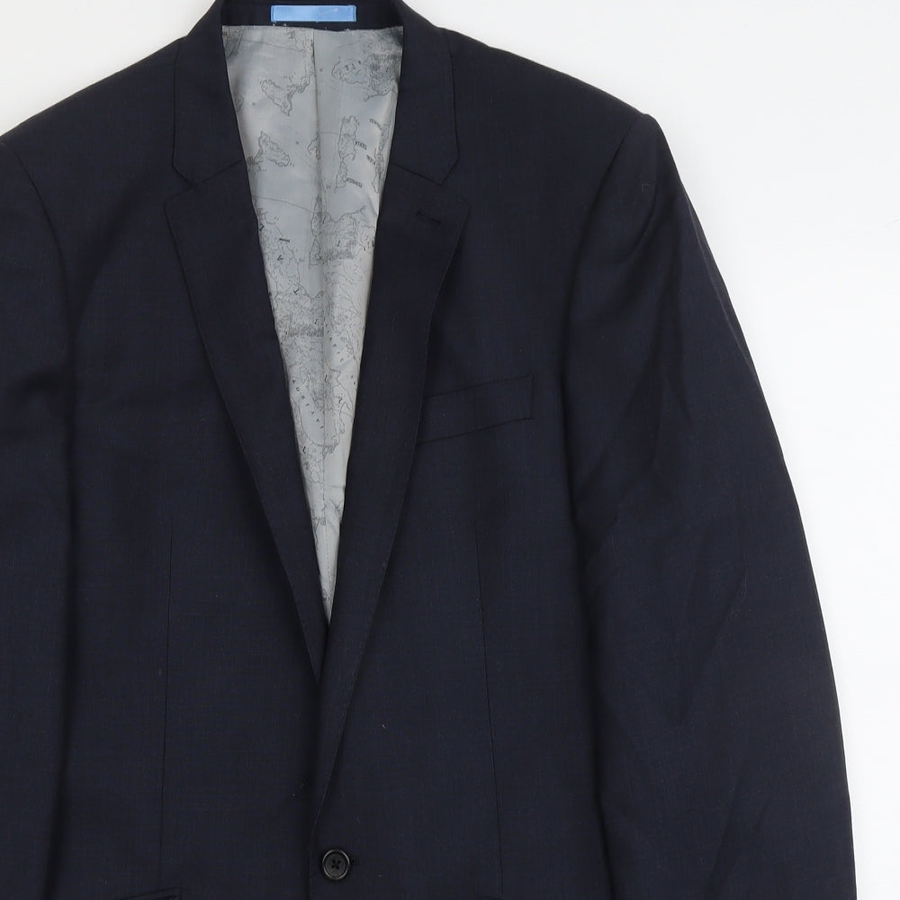NEXT Mens Blue Wool Jacket Suit Jacket Size 40 Regular