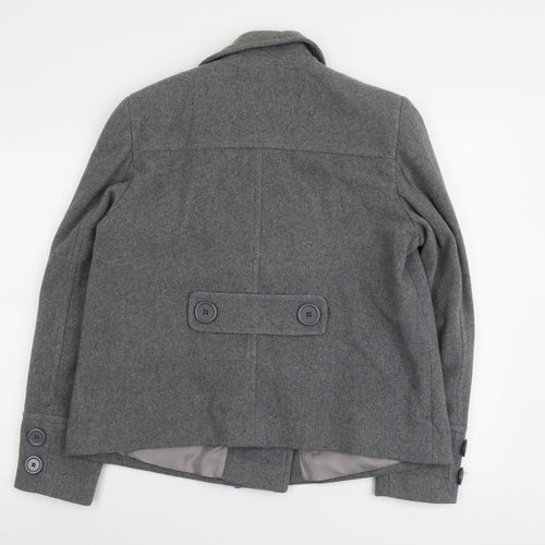 Dorothy Perkins Womens Grey Jacket Size 14 Button