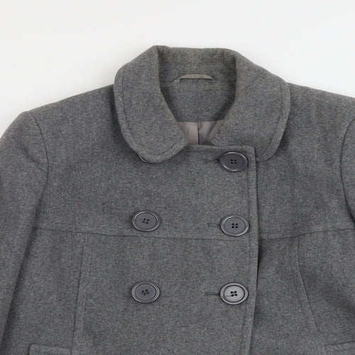 Dorothy Perkins Womens Grey Jacket Size 14 Button