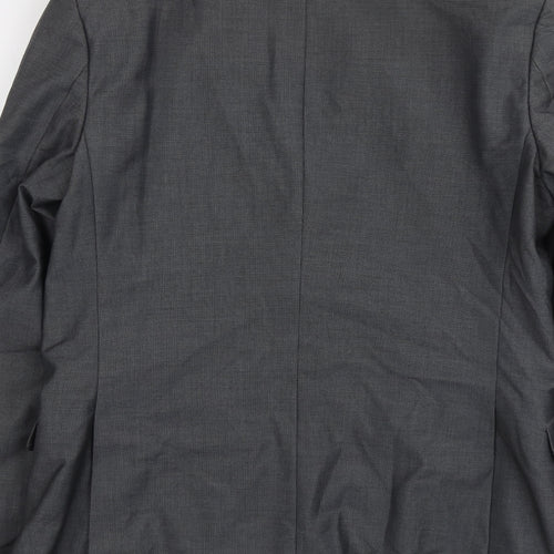Limehaus Mens Grey Polyester Jacket Suit Jacket Size 40 Regular
