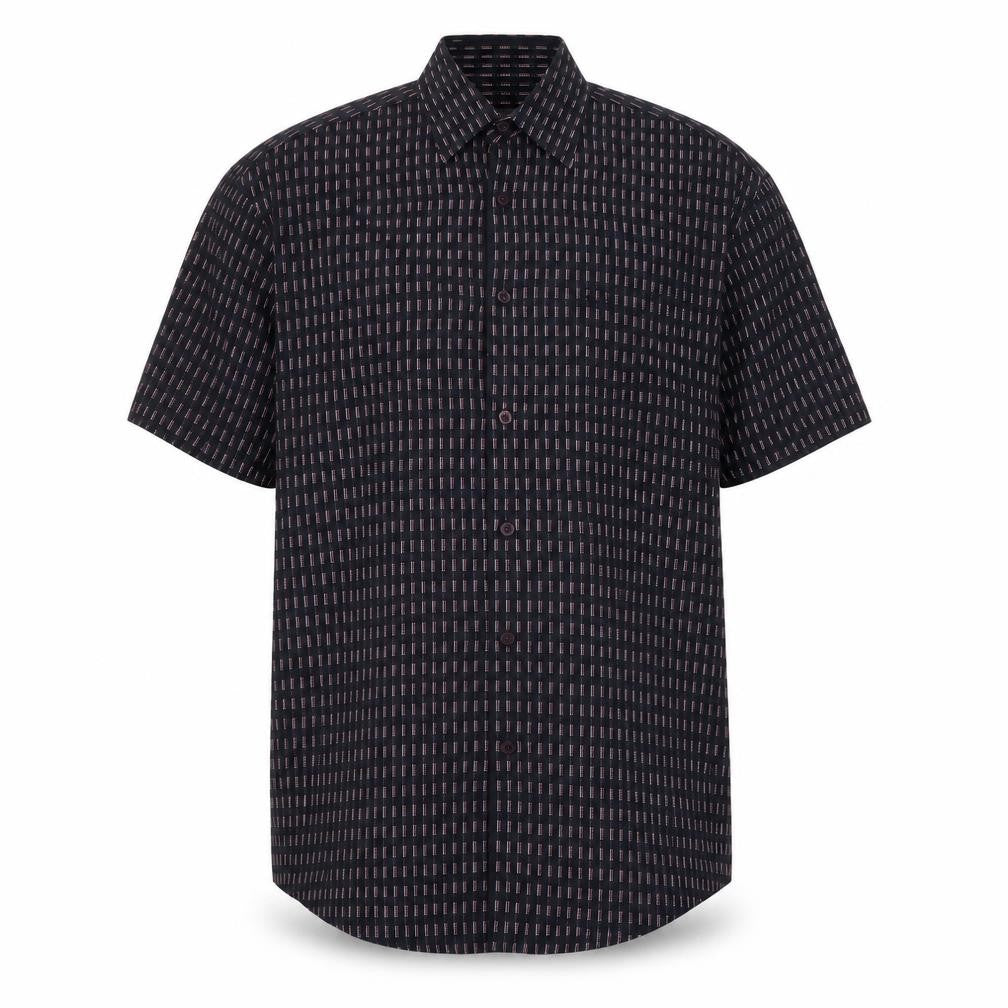 Wolsey Mens Blue Geometric Modal Button-Up Size M Collared Buckle