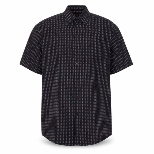 Wolsey Mens Blue Geometric Modal Button-Up Size M Collared Buckle
