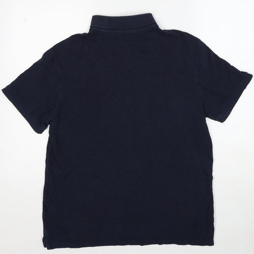 C&A Mens Blue Cotton Polo Size M Collared Pullover