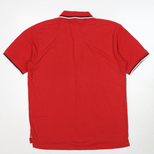 Slazenger Mens Red Polyester Polo Size XL Collared Pullover