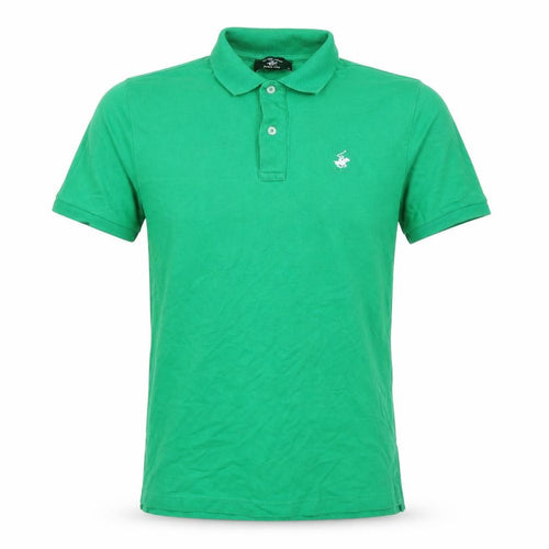 Beverly Hills Polo Club Mens Green Cotton Polo Size S Collared Pullover
