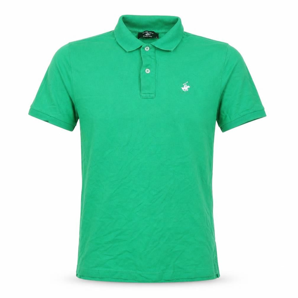 Beverly Hills Polo Club Mens Green Cotton Polo Size S Collared Pullover