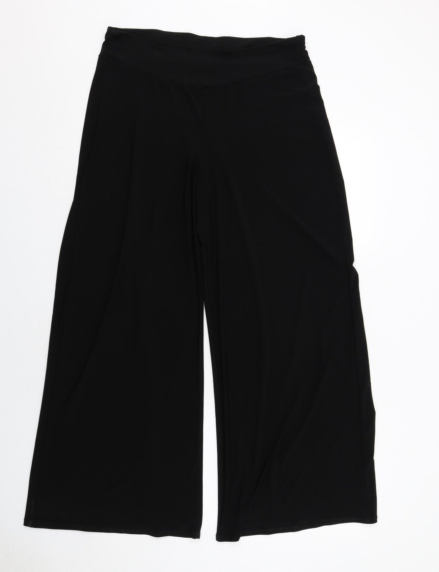 Saloos Womens Black Polyester Trousers Size L Regular