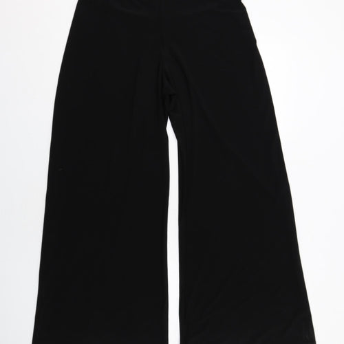 Saloos Womens Black Polyester Trousers Size L Regular