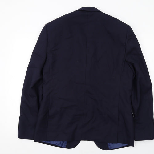Marks and Spencer Mens Blue Polyester Jacket Suit Jacket Size 42 Regular