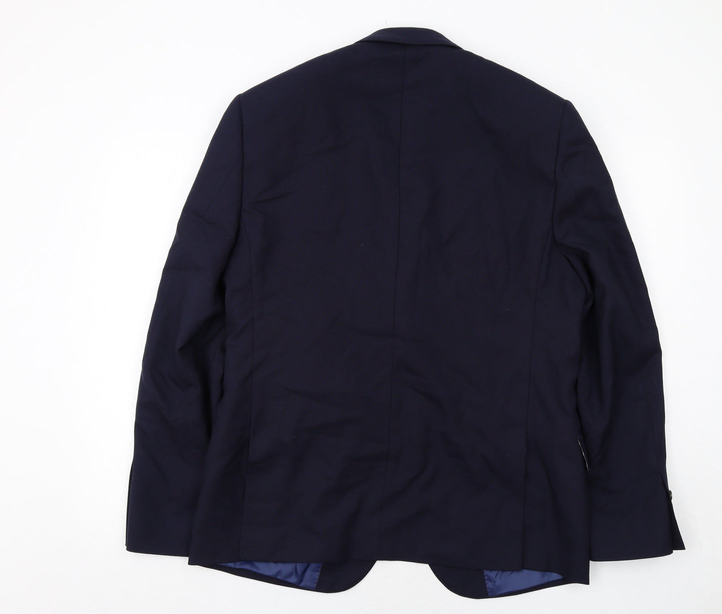 Marks and Spencer Mens Blue Polyester Jacket Suit Jacket Size 42 Regular