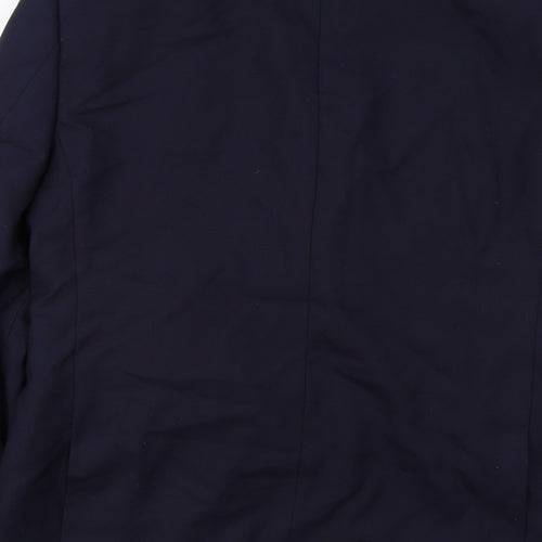 Marks and Spencer Mens Blue Polyester Jacket Suit Jacket Size 42 Regular