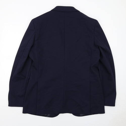 Marks and Spencer Mens Blue Polyester Jacket Suit Jacket Size 42 Regular
