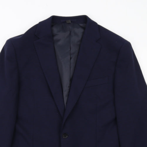 Marks and Spencer Mens Blue Polyester Jacket Suit Jacket Size 42 Regular