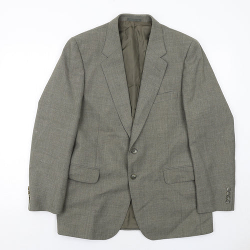 Marks and Spencer Mens Green Polyester Jacket Suit Jacket Size 40 Regular