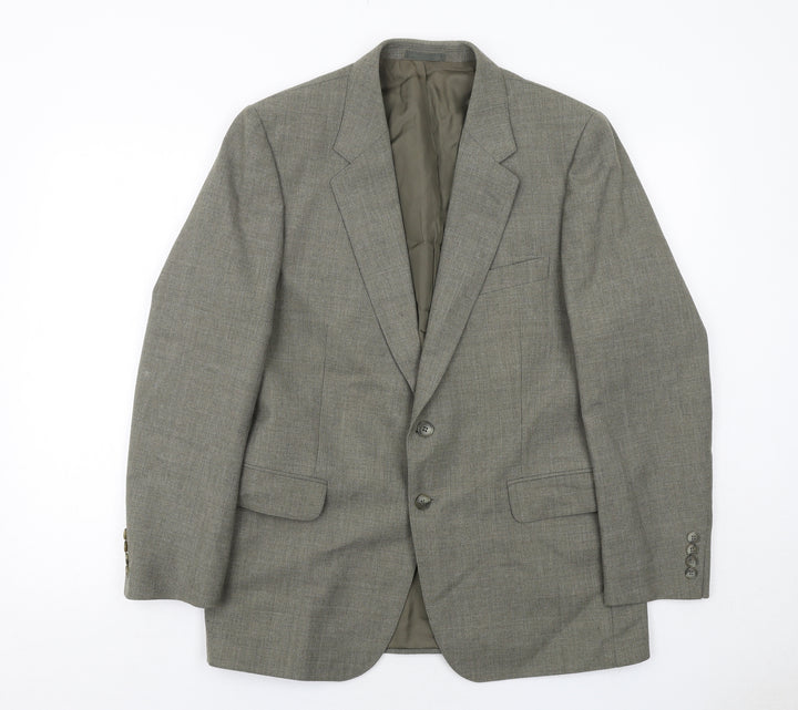 Marks and Spencer Mens Green Polyester Jacket Suit Jacket Size 40 Regular