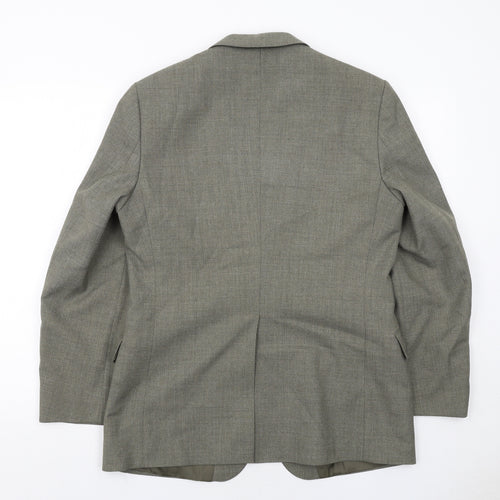 Marks and Spencer Mens Green Polyester Jacket Suit Jacket Size 40 Regular