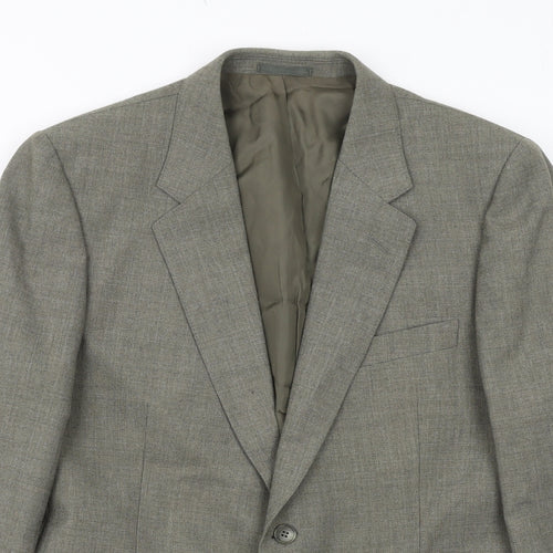 Marks and Spencer Mens Green Polyester Jacket Suit Jacket Size 40 Regular