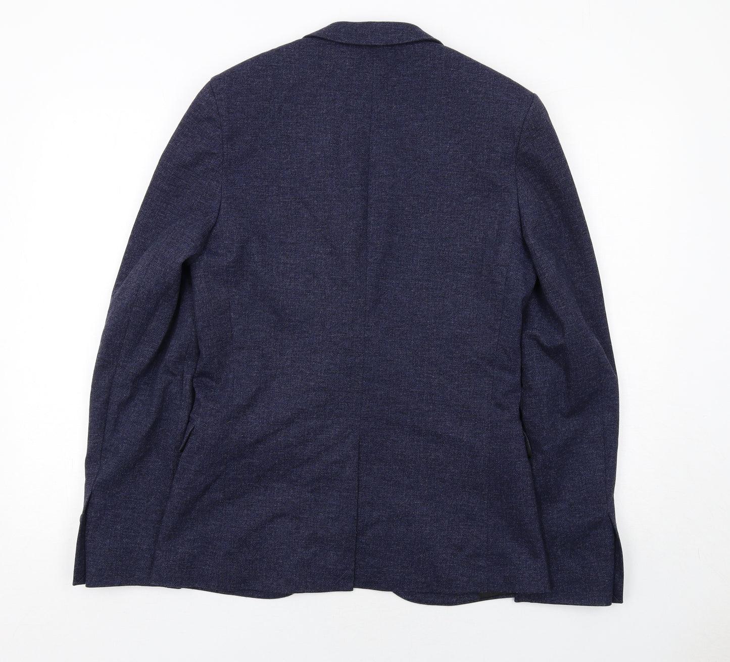 Topman Mens Blue Viscose Jacket Suit Jacket Size 36 Regular