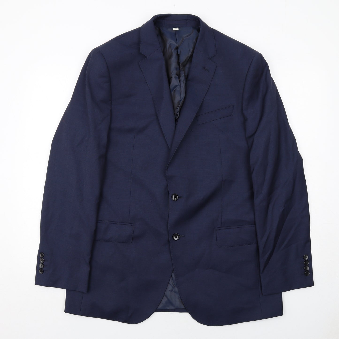 Marks and Spencer Mens Blue Wool Jacket Suit Jacket Size 42 Regular