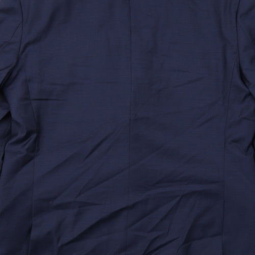Marks and Spencer Mens Blue Wool Jacket Suit Jacket Size 42 Regular