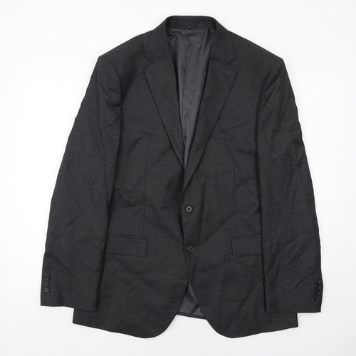 Marks and Spencer Mens Grey Polyester Jacket Suit Jacket Size 42 Regular