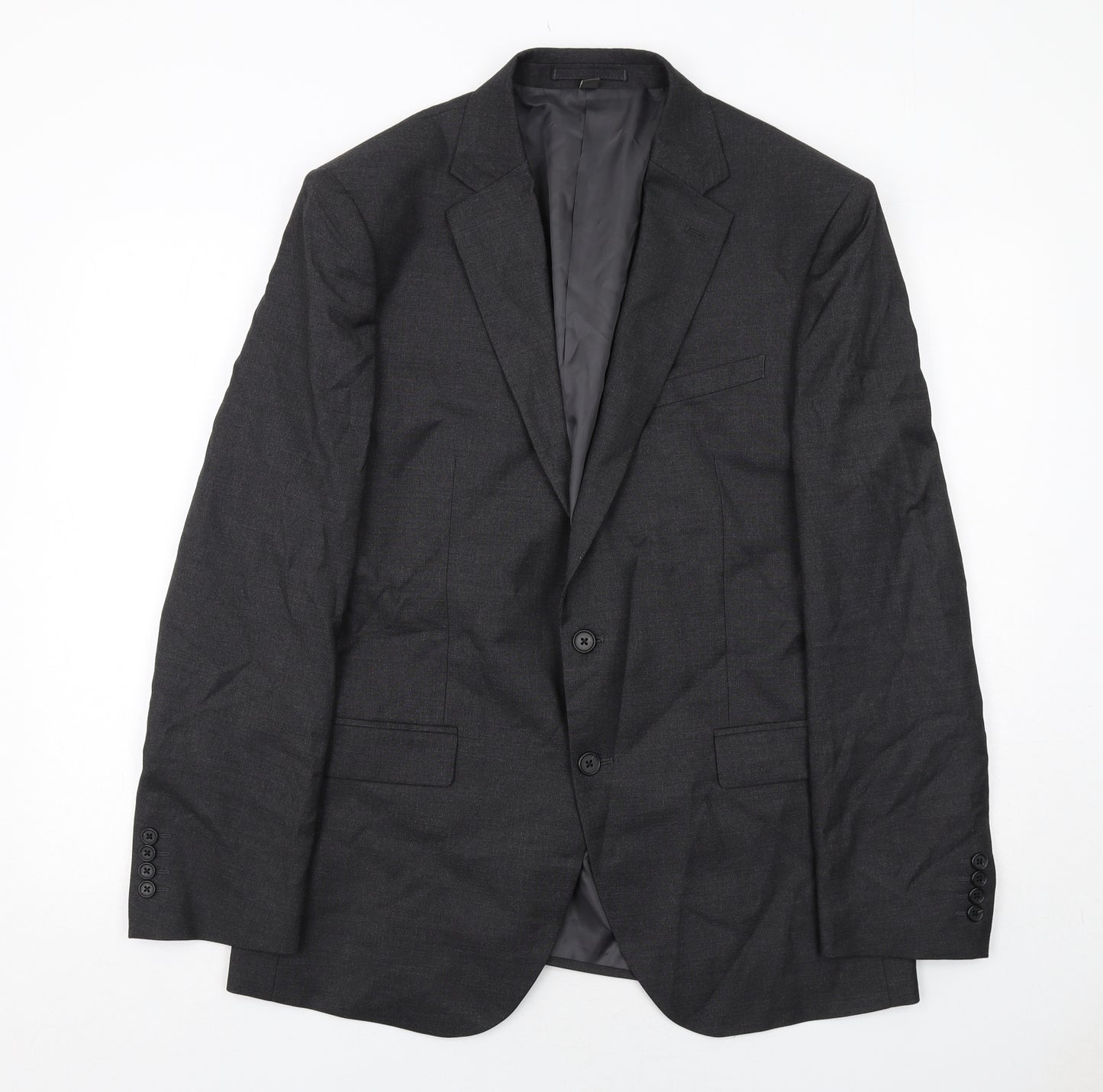 Marks and Spencer Mens Grey Polyester Jacket Suit Jacket Size 42 Regular