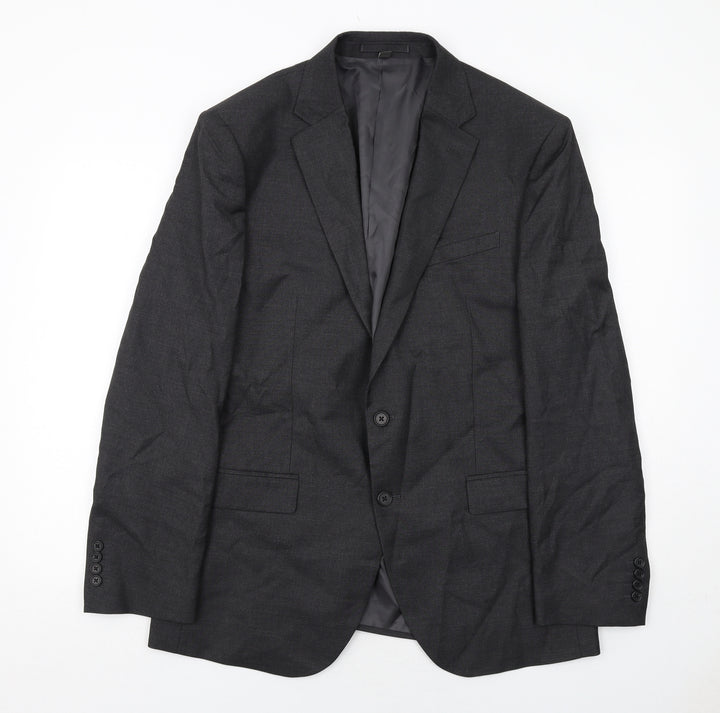 Marks and Spencer Mens Grey Polyester Jacket Suit Jacket Size 42 Regular