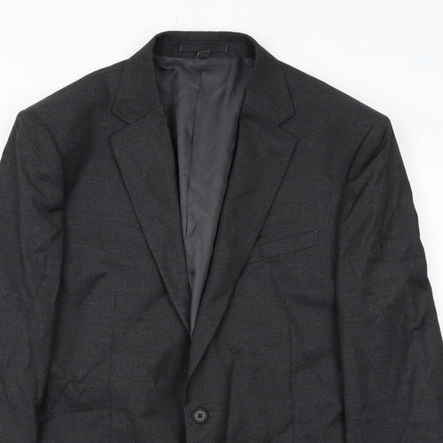Marks and Spencer Mens Grey Polyester Jacket Suit Jacket Size 42 Regular