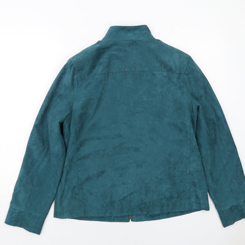 Ute Fries Womens Green Jacket Size 12 Zip
