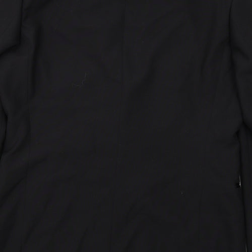 Leonardis Mens Black Polyester Jacket Suit Jacket Size 40 Regular
