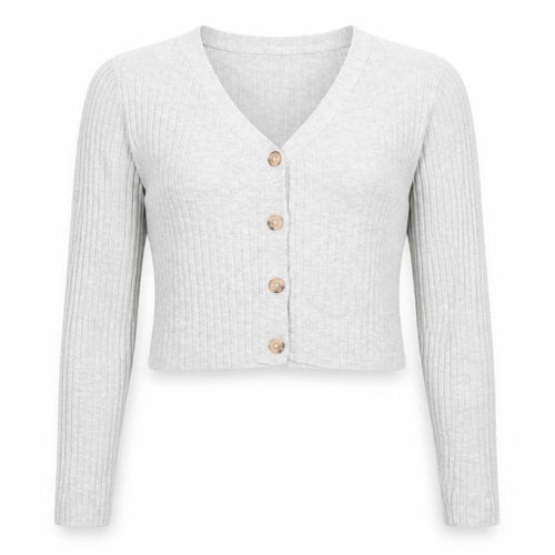 Divided by H&M Womens Grey V-Neck Viscose Cardigan Jumper Size M