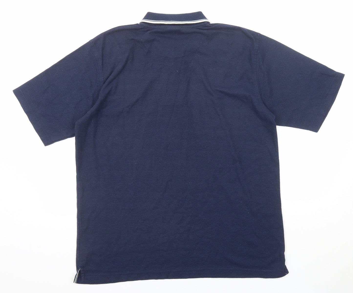 Umbro Mens Blue Polyester Polo Size XL Collared Button