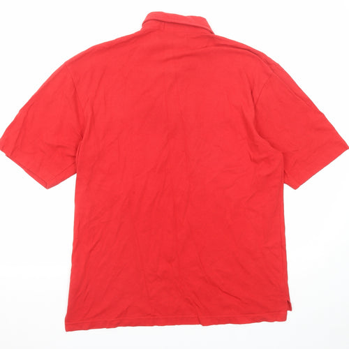 Kooga Mens Red Cotton Polo Size M Collared Button - Bradford Bulls