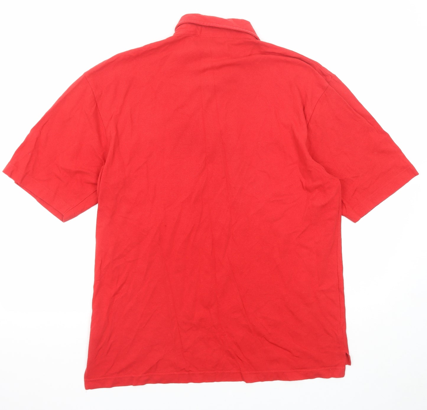 Kooga Mens Red Cotton Polo Size M Collared Button - Bradford Bulls
