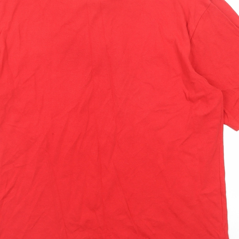Kooga Mens Red Cotton Polo Size M Collared Button - Bradford Bulls